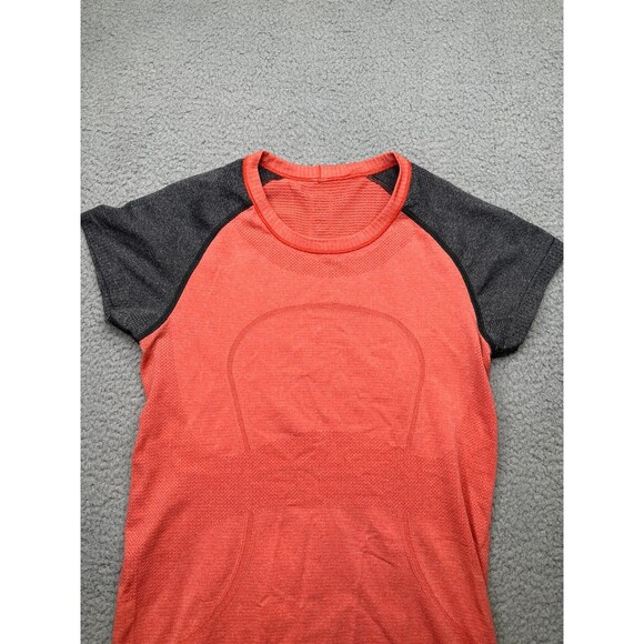 Lululemon Swiftly tech salmon and gray capped sleeve sz 8 - Picture 2 of 8